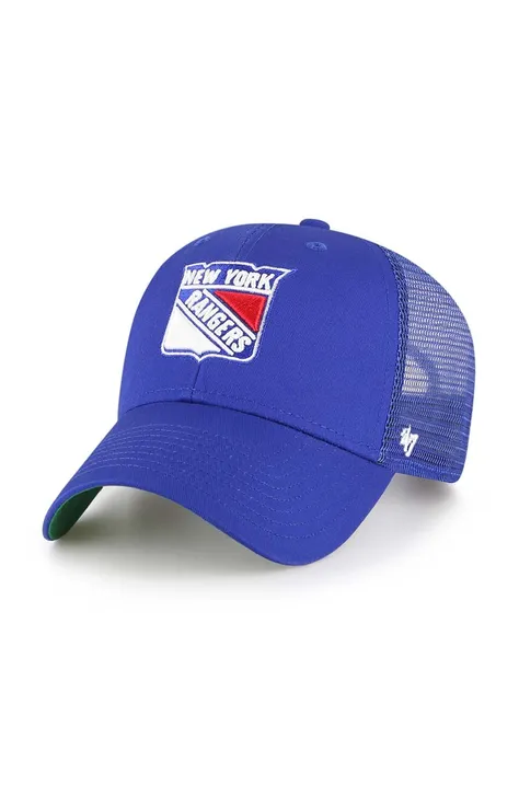 Шапка с козирка 47 brand NHL New York Rangers в синьо с апликация H-BRANS13CTP-RYB