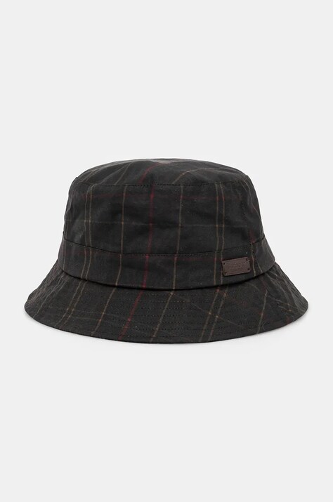 Barbour pălărie culoarea verde, bumbac, MHA0569