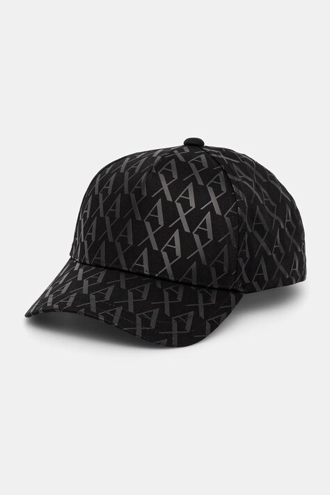 Bavlněná baseballová čepice Armani Exchange černá barva, 954229 CC813