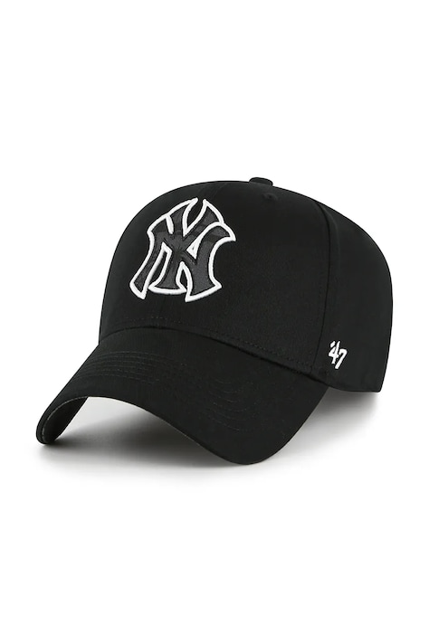 47 brand pamut baseball sapka MLB New York Yankees fekete, nyomott mintás, B-FIJMP17CTP-BK