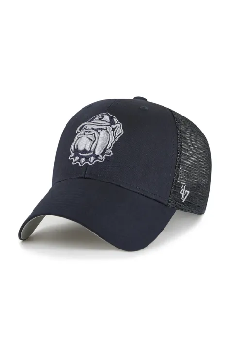 Хлопковая кепка 47 brand NCAA Georgetown Hoyas цвет синий однотонная C-BRANS1093CTP-NY