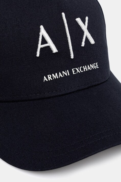 Armani Exchange бейсболка чоловіча бавовняна — AA00-CAM0PO, темно-синій — фото 2