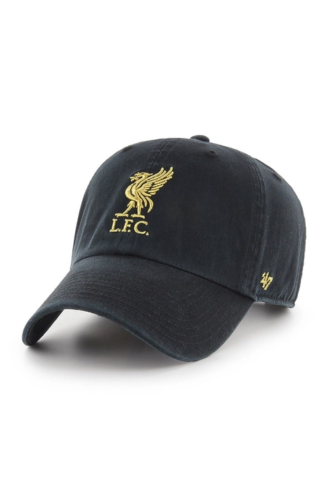 47brand baseball sapka EPL Liverpool fekete, nyomott mintás