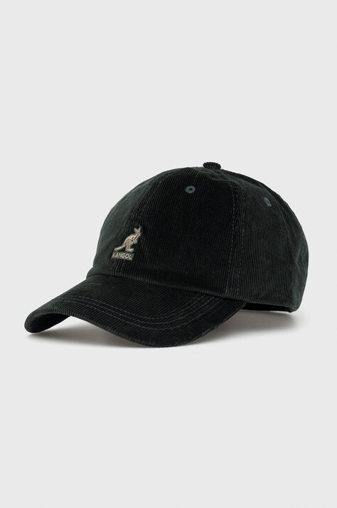Kangol Czapka kolor zielony gładka