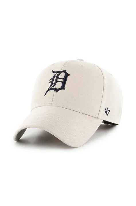47 brand Czapka z daszkiem MLB Detroit Tigers kolor beżowy z aplikacją