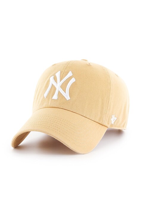 Шапка 47 brand MLB New York Yankees в прозрачен цвят с апликация B-RGW17GWS-LT