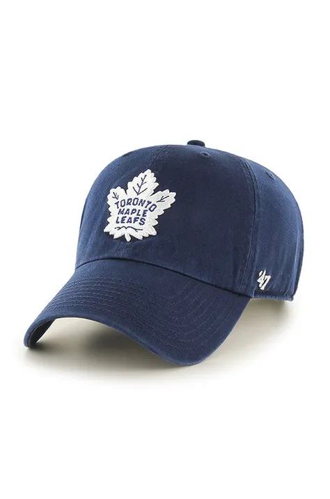 Čiapka 47 brand NHL Toronto Maple Leafs tmavomodrá farba, s nášivkou,  H-RGW18GWS-NYB