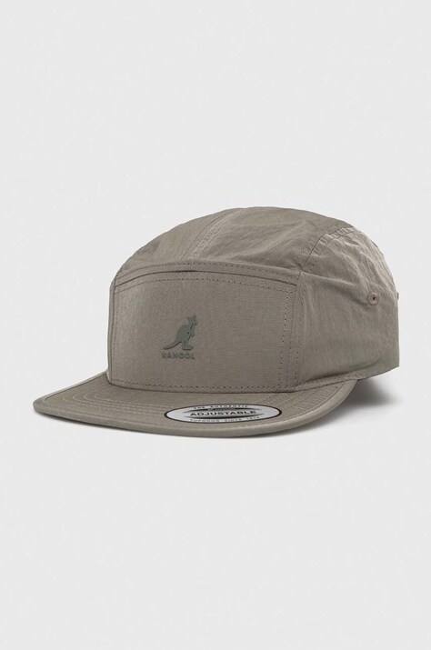 Кепка Kangol колір зелений однотонна