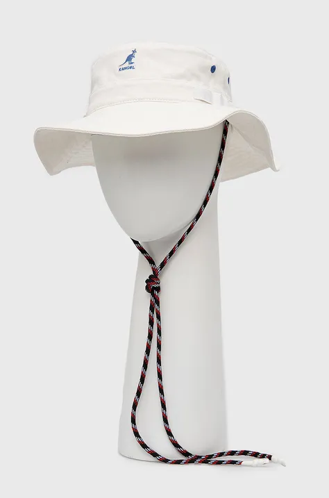 Bavlnený klobúk Kangol K5302.OF101-OF101, biela farba, bavlnený