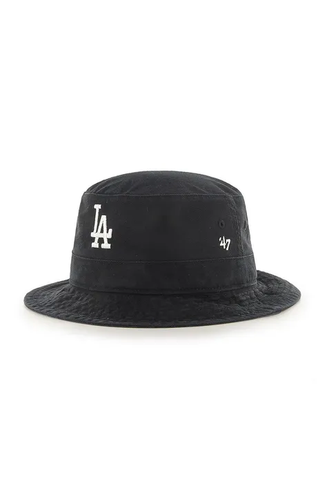 47brand kapelusz Los Angeles Dodgers kolor czarny bawełniany