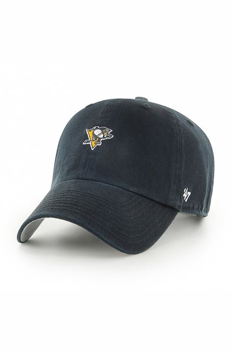 Καπέλο 47 brand Pittsburgh Penguins χρώμα: μαύρο