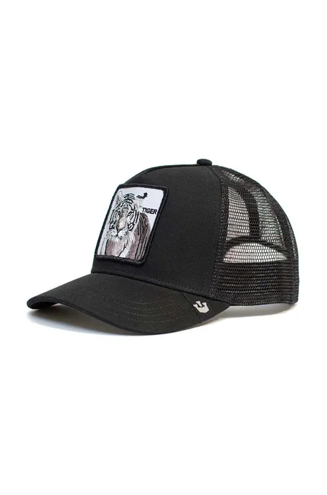 Goorin Bros czapka z daszkiem The White Tiger kolor czarny z aplikacją 101-0392