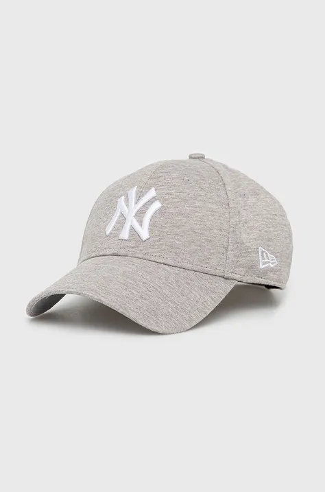 New Era șapcă de baseball din bumbac culoarea gri, cu imprimeu 12523897-GREY