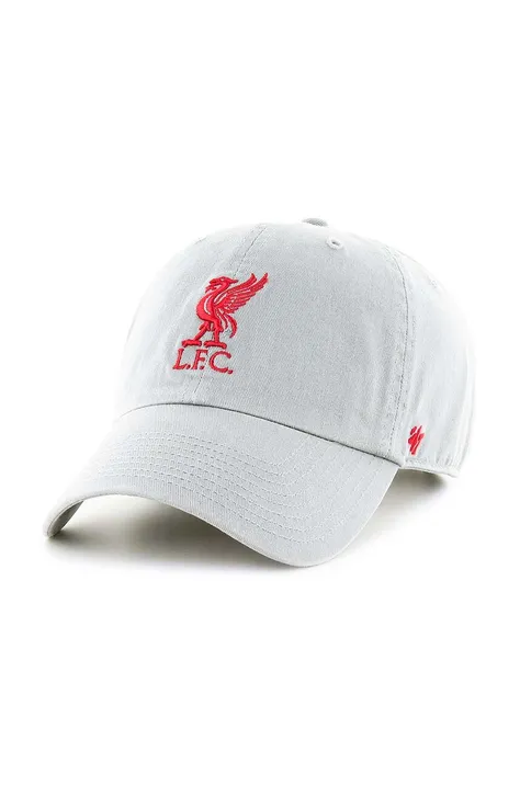 47brand czapka z daszkiem bawełniana EPL Liverpool FC kolor biały z aplikacją
