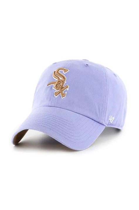 47brand czapka z daszkiem MLB Chicago White Sox kolor fioletowy z aplikacją