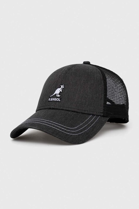 Kangol sapca culoarea negru, neted