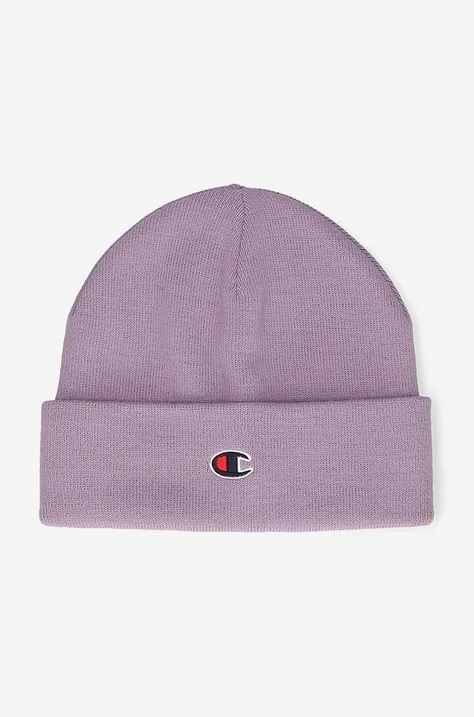Champion czapka kolor fioletowy z cienkiej dzianiny 805684-PS162