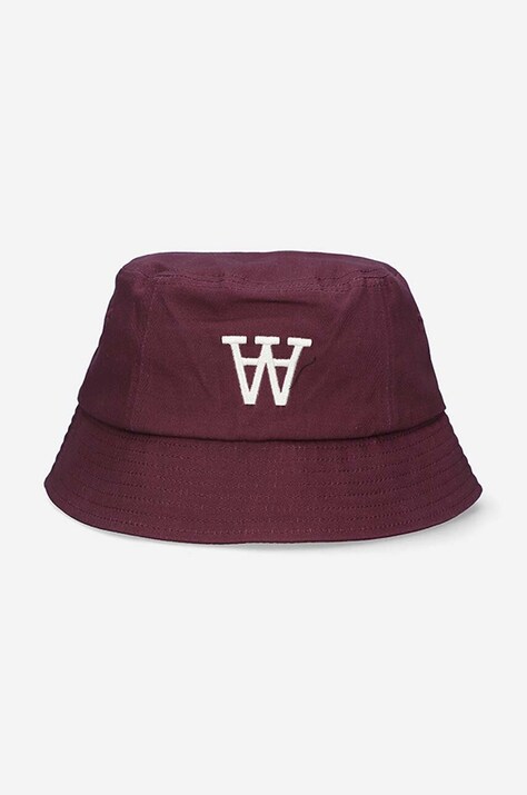Шляпа из хлопка Wood Wood цвет красный хлопковый 10230813.7083-BURGUND