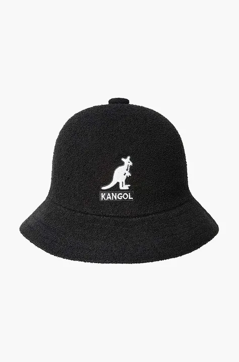 Kangol hat Big Logo Casual black color