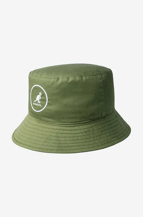 Καπέλο Kangol Cotton Bucket χρώμα: πράσινο