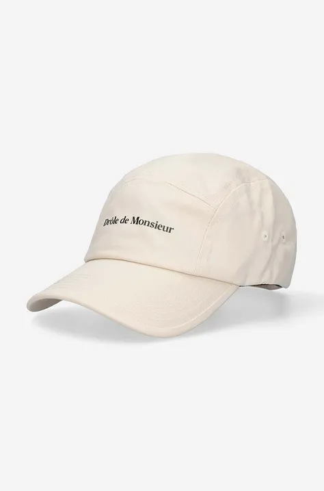 Βαμβακερό καπέλο του μπέιζμπολ Drôle de Monsieur χρώμα: μπεζ