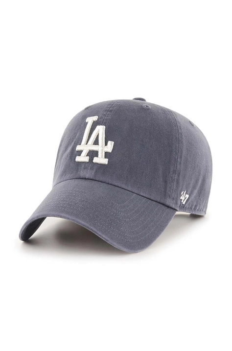 47brand czapka z daszkiem bawełniana MLB Los Angeles Dodgers kolor niebieski z aplikacją