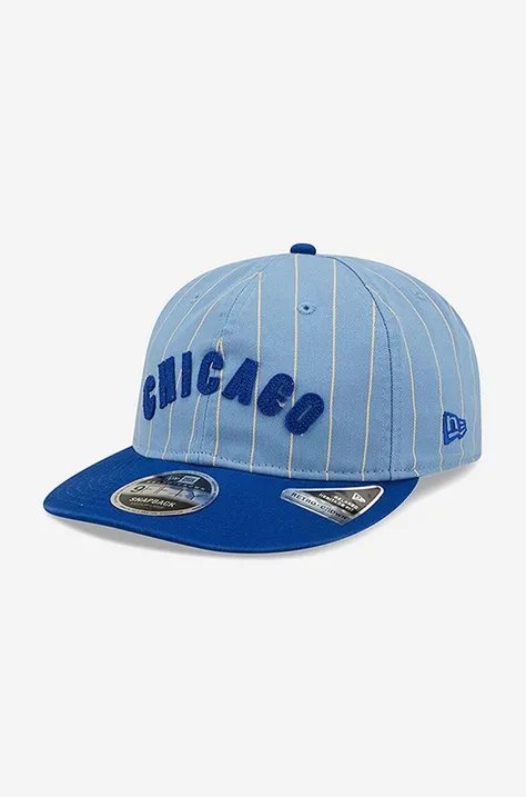 New Era czapka z daszkiem bawełniana Coops 950 kolor niebieski wzorzysta 60222301-NIEBIESKI