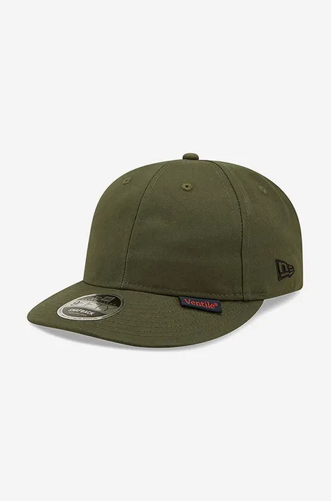 New Era czapka z daszkiem bawełniana Ventile 950 kolor zielony gładka 60222550-ZIELONY