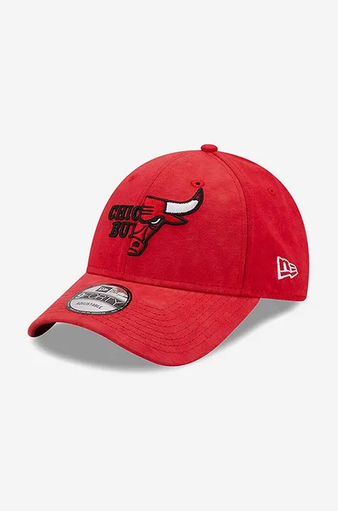 Хлопковая кепка New Era Washed Pack 940 Bulls цвет красный с аппликацией 60240445-red