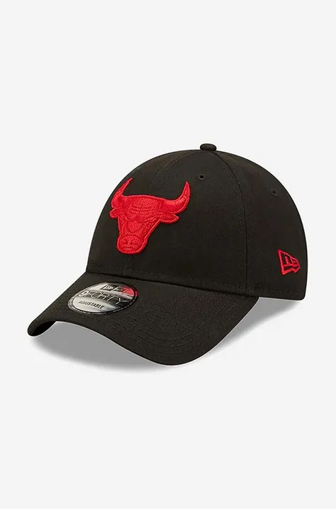 New Era czapka z daszkiem bawełniana Neon Pack 940 Bulls kolor czarny z aplikacją 60240460-CZARNY