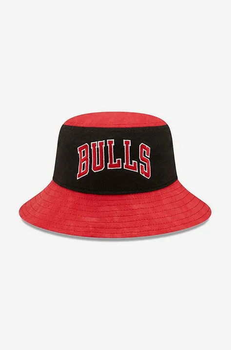 New Era cotton hat Washed Tapered Bulls red color