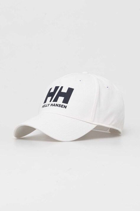 Бавовняна бейсболка Helly Hansen Czapka Helly Hansen HH Ball Cap 67434 001 колір бежевий з принтом
