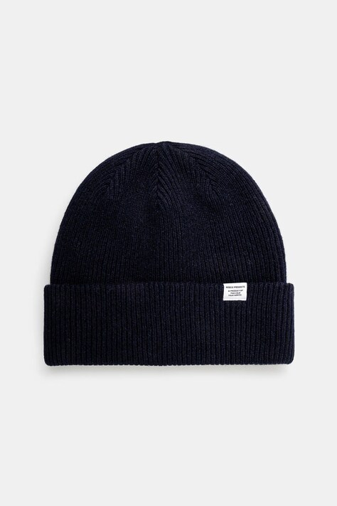 Vlněná čepice Norse Projects Czapka Norse Projects Norse Beanie N95-0569 7004 tmavomodrá barva