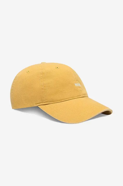 Βαμβακερό καπέλο του μπέιζμπολ Wood Wood Low Profile χρώμα: κίτρινο
