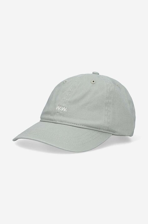 Хлопковая кепка Wood Wood Low profile twill cap цвет чёрный однотонная 12110804.7083