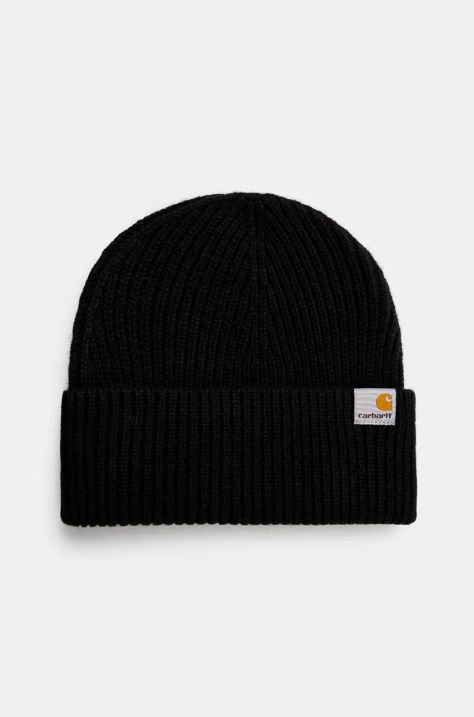 Carhartt WIP căciulă culoarea negru, din tricot gros