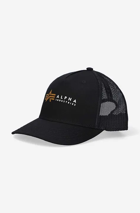 Alpha Industries baseball cap Trucker Cap black color