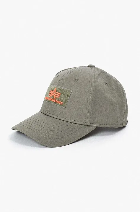 Βαμβακερό καπέλο του μπέιζμπολ Alpha Industries VLC Cap II χρώμα: πράσινο