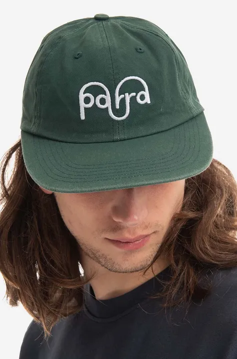 by Parra cotton baseball cap Weird Logo green color