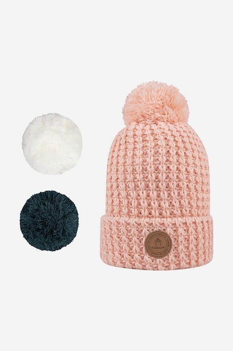Cabaia czapka Bandista kolor różowy z grubej dzianiny
