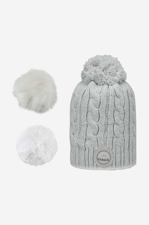 Шапка Cabaia Creamy Gin цвет серый из толстого трикотажа
