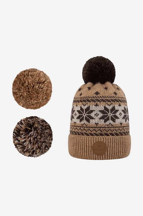 Cabaia czapka Summit Vegan kolor brązowy