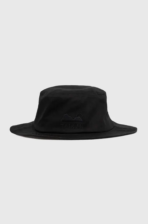 Βαμβακερό καπέλο Taikan χρώμα: μαύρο