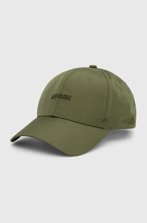 adidas czapka HM2923 x Ivy Park kolor zielony gładka HM2923-GREEN