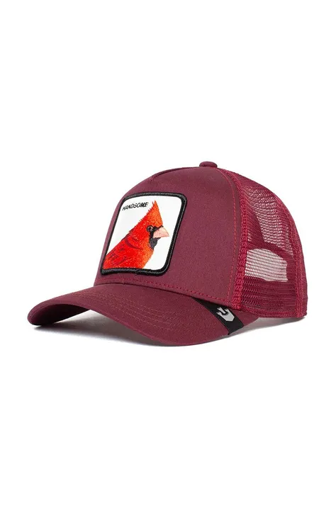 Goorin Bros czapka z daszkiem kolor bordowy z aplikacją