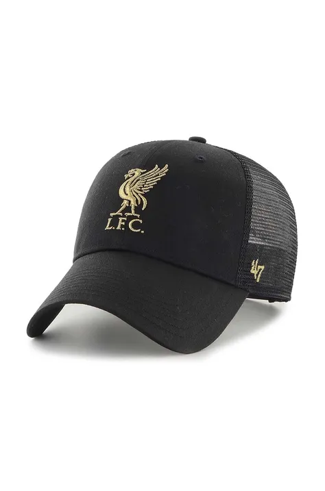 47brand czapka z daszkiem EPL Liverpool FC kolor czarny z aplikacją