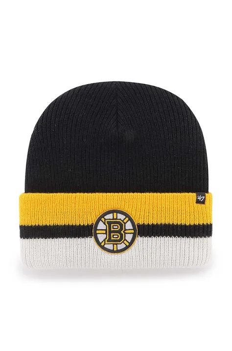 Шапка 47 brand NHL Boston Bruins колір чорний