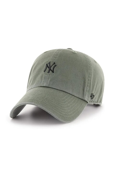 47 brand Czapka z daszkiem bawełniana MLB New York Yankees zielona B-BSRNR17GWS-MS