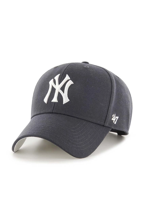 Kšiltovka 47brand MLB New York Yankees tmavomodrá barva, s aplikací