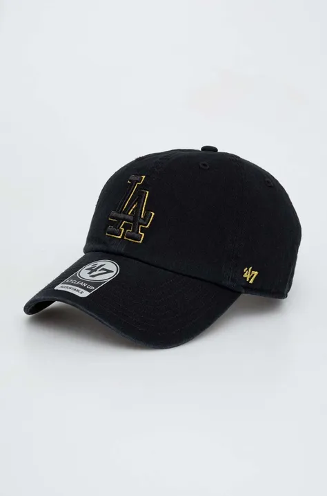 Βαμβακερό καπέλο του μπέιζμπολ 47brand MLB New York Yankees χρώμα: μαύρο